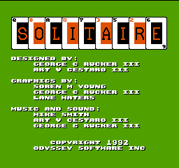 Solitaire (USA) (Unl) Title Screen